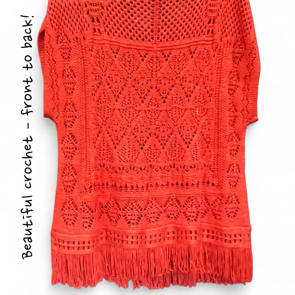 Chico's Orange Crochet Tunic